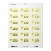 White Vrouw Stick Figuur Verpleegster 2 Etiket (Full Sheet)