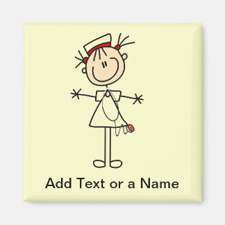 White Vrouw Stick Figuur Verpleegster 2 Giften Magneet