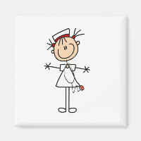 White Vrouw Stick Figuur Verpleegster 2 Giften