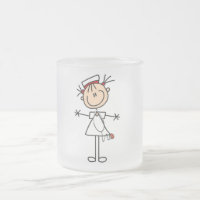 White Vrouw Stick Figuur Verpleegster 2 Giften