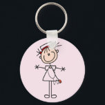 White Vrouw Stick Figuur Verpleegster 2 Giften Sleutelhanger<br><div class="desc">Een witte vrouw stokfiguur verpleegster in een wit verpleeguniform en een stethoscoop op T-shirts, tassen, knoppen, magneten, kaarten, stickers en andere voorwerpen die u kunt personaliseren voordat u bestelt. Deze zuster-artikelen zijn zo schattig en perfect voor de verpleegweek en maken ook geweldige zuster-cadeautjes!</div>