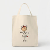 White Vrouw Stick Figuur Verpleegster 2 Giften Tote Bag (Voorkant)
