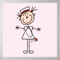 White Vrouw Stick Figuur Verpleegster 2
