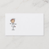 White Vrouw Stick Figuur Verpleegster 2 Visitekaartje (Achterkant)