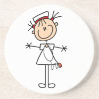White Vrouw Stick Figuur Verpleegster 2