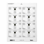 White w curly text logo cosmetics bottle label (Full Sheet)