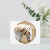 White War Horse Briefkaart (Staand voorkant)