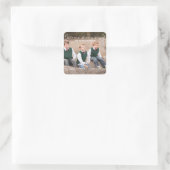 White Warmest Holiday wil Foto Stickers (Tas)
