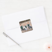 White Warmest Holiday wil Foto Stickers (Envelop)