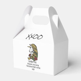 White Warrior Unicorn Party Favor Box Bedankdoosjes