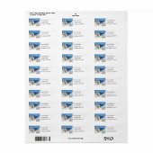 White Washed Church Blue SkY & Zee TEXT Santorini Etiket (Full Sheet)