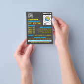 White Washer, Laundromat, Cleaning Service Flyer (Hand)