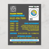 White Washer, Laundromat, Cleaning Service Flyer (Voorkant)