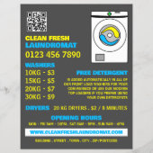 White Washer, Laundromat, Cleaning Service Flyer (Voorkant)