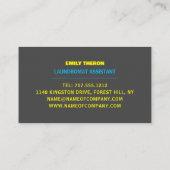 White Washer, Laundromat, Cleaning Service Visitekaartje (Achterkant)