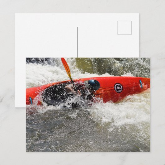 White Water Kayak Adventure Briefkaart (Voorkant / Achterkant)