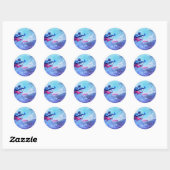 White Water Kayaker Ronde Sticker (Vel)