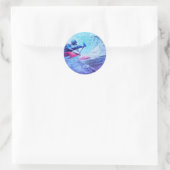 White Water Kayaker Ronde Sticker (Tas)
