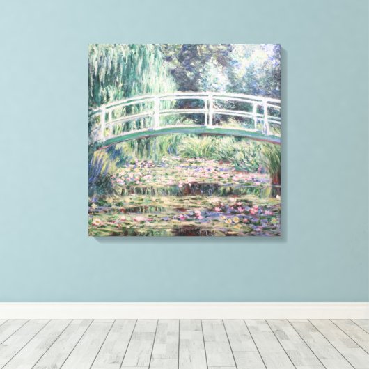 White Water Lilies | Claude Monet Canvas Afdruk (Insitu (Houten vloer))