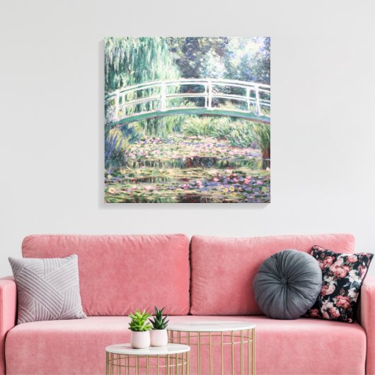 White Water Lilies | Claude Monet Canvas Afdruk (Insitu (Woonkamer))