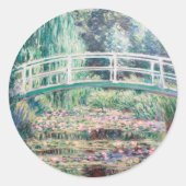 White Water Lilies | Claude Monet Ronde Sticker (Voorkant)