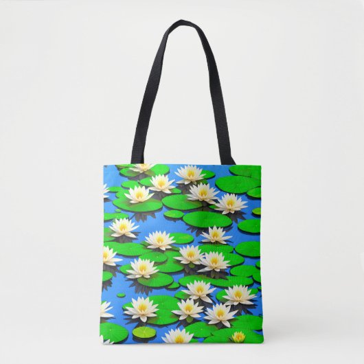 White Water Lilies Tote Bag (Voorkant)