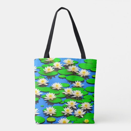 White Water Lilies Tote Bag (Achterkant)