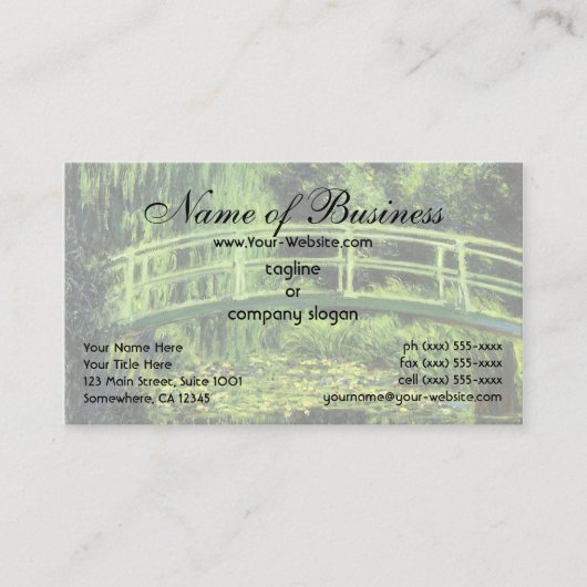 White Water Lilies van Claude Monet Visitekaartje (Voorkant)