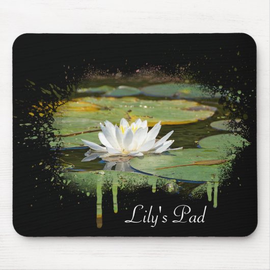 White Water Lily Abstract Muismat (Voorkant)