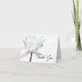 White Water Lily Begrafenis Sympathie Dank u Bedankkaart (Voorkant)