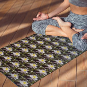 White Water Lily Floral Pattern Yogamat