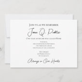 White Water Lily Flower Death Jubileum Memorial Kaart (Achterkant)