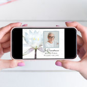 White Water Lily Flower Death Jubileum Memorial Kaart