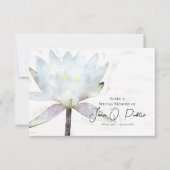 White Water Lily Flower Deel een begrafenis Notitiekaartje (Voorkant)