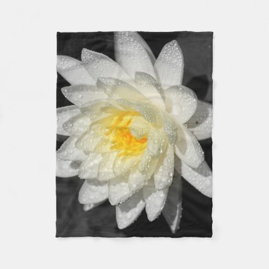 White Water Lily Foto Fleece Deken (Voorkant)