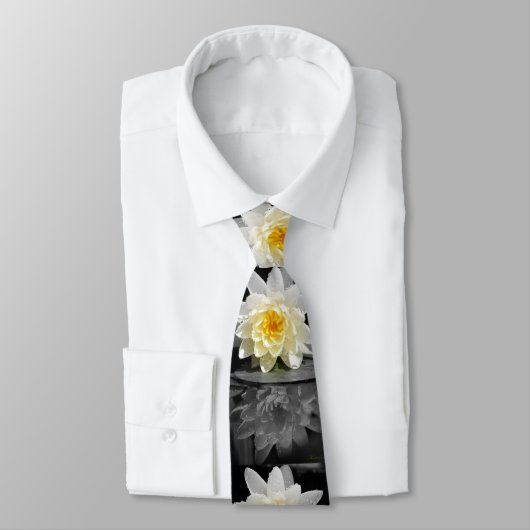 White Water Lily Foto Stropdas (Gebonden)