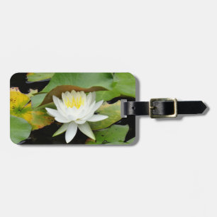White Water Lily in Full Bloom Bagagelabel