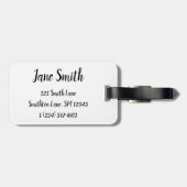 White Water Lily in Full Bloom Bagagelabel (Achterkant horizontaal)