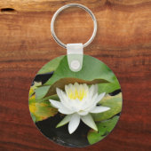 White Water Lily in Full Bloom Sleutelhanger (Voorkant)