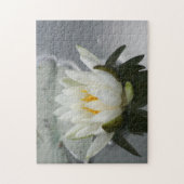 White Water Lily Lotus Blossom Flower Legpuzzel (Verticaal)