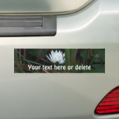 White Water Lily Lotus Flower Personalized Bumpersticker (Op auto)
