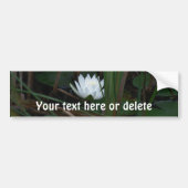 White Water Lily Lotus Flower Personalized Bumpersticker (Voorkant)