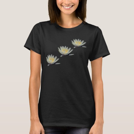 White Water Lily Lotus Flower T-shirt (Voorkant)
