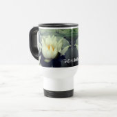 White Water Lily Lotus Personalized Reisbeker (Voorkant links)