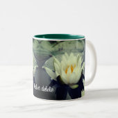 White Water Lily Lotus Personalized Tweekleurige Koffiemok (Voorkant rechts)