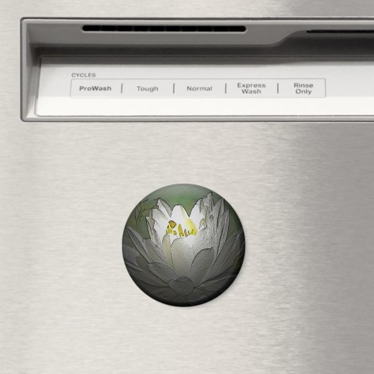 White Water Lily Magnet (Insitu (Vaatwasser))