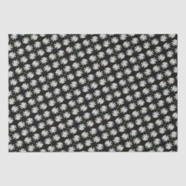 White Water Lily met zwarte achtergrond - Floral Tissuepapier