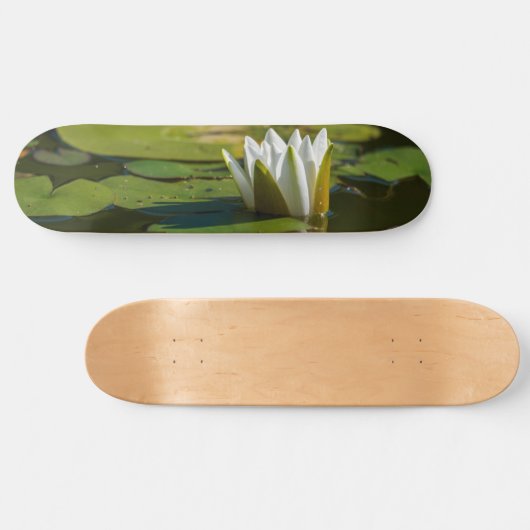 White Water Lily Persoonlijk Skateboard (Horizontaal)