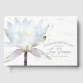 White Water Lily viering van het leven begrafenis Gastenboek (Voorkant)