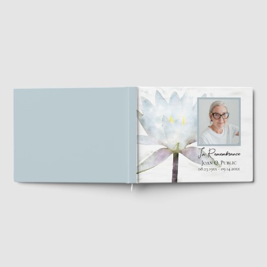 White Water Lily viering van het leven begrafenis Gastenboek (Volledig)